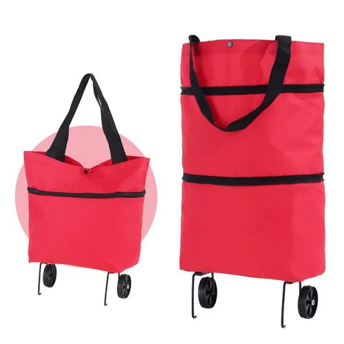 Generic Sac a provisions pliable avec roulettes leger et portable reutilisable a prix pas cher Jumia Maroc
