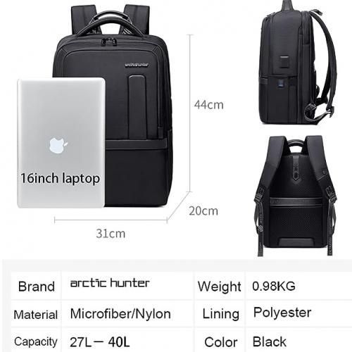 Generic Sac pc 17 pouces capacité 40L, extensible, voyage affaires, étanche  + Port USB à prix pas cher