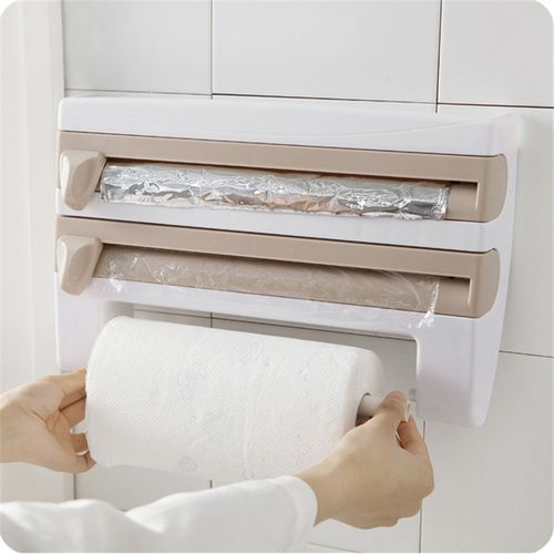 Porte-rouleau de papier toilette adhésif en aluminium