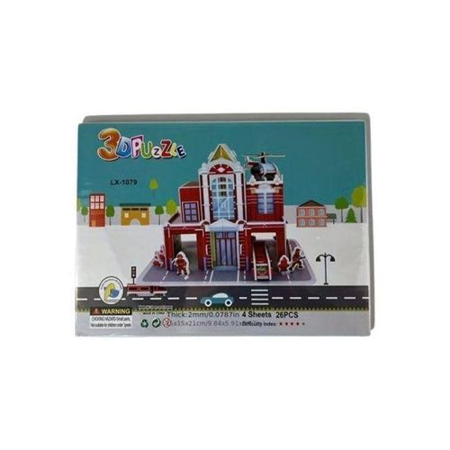 product_image_name-Generic-Puzzle 3D Caserne de Pompiers – Jeu de Construction Enfant-3