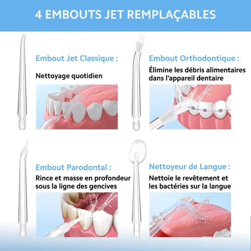 product_image_name-Generic-نافورة مائية لأسنان لاسلكية قابلة لإعادة الشحن مع 4 رؤوس متخصصة - تنظيف متقدم-5