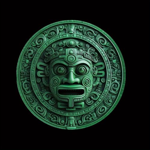product_image_name-Generic-1pc Art Mural en Bois Inspiré par la Civilisation Maya - Panneau Totem Culturel Rond 2D, Parfait pour PÃ¢ques, la Saint-Patrick, le Ramadan, la Saint-Valentin & Décorations d'Automne - Pas d'électricité Nécessaire, 19.99cm-6
