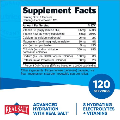 product_image_name-Nutricost-Electrolyte Complexe, مركب التحليل الكهربائي، [8 إلكتروليتات مرطبة + فيتامينات] 120 كبسولة-4