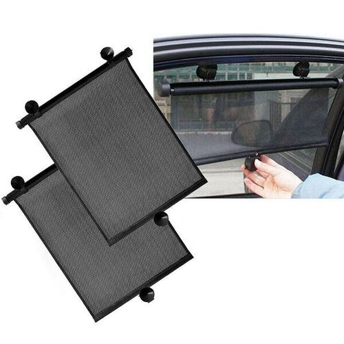Generic Pack de 2 Pare-soleil fenêtre de voiture à rouleau rétractable pour  vitres latérales et arrière à prix pas cher