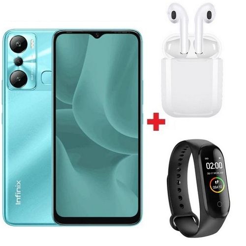 HOT 20i - 6,6'' - 64Go ROM + 4Go RAM - 13 MP - 5000mAh - Green- Band + Écouteur