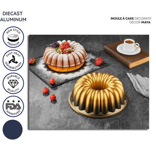 Generic Moule à Cake, Gâteau en Alu Coulé 3D Antiadhésif Polyvalent, Fêtes,  Noël, St valentin, anniversaire à prix pas cher