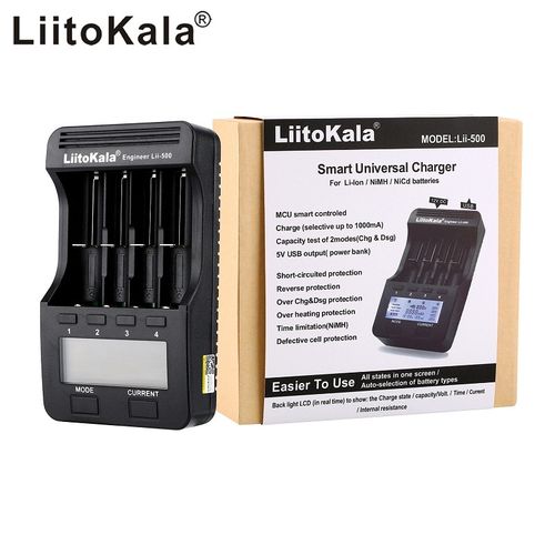product_image_name-Liitokala-lii-500 Original Testeur de Capacité Batterie  & Chargeur Batterie lithium intelligent 4 slot-2