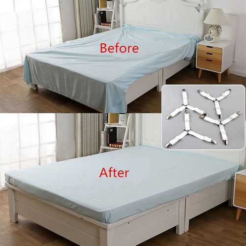 Generic 4 pièces / ensemble pince drap de lit attache ceinture matelas  élastique Matelas à prix pas cher