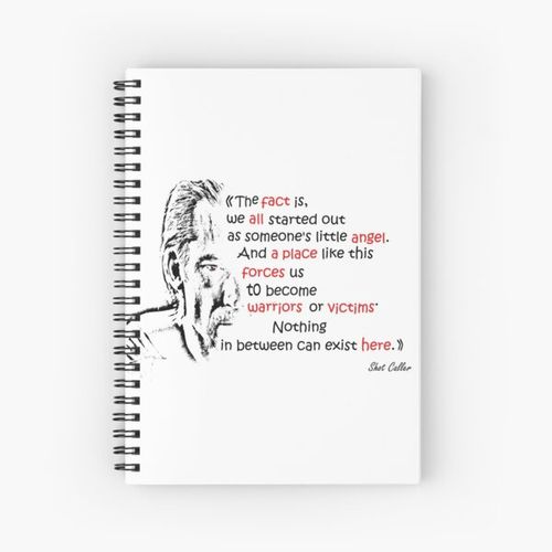 product_image_name-Generic-warriors or victims. Nothing in between can exist here - Shot Caller. Spiral Notebook Bloc note-1