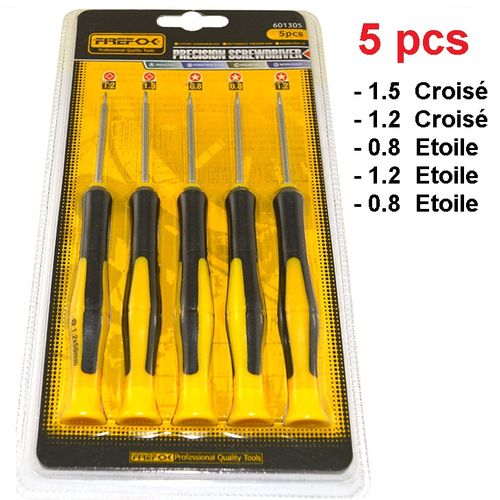 Outil de réparation de montre argent 9 PCS 0.5mm-2.5mm d'outils de tournevis  de Set Kit