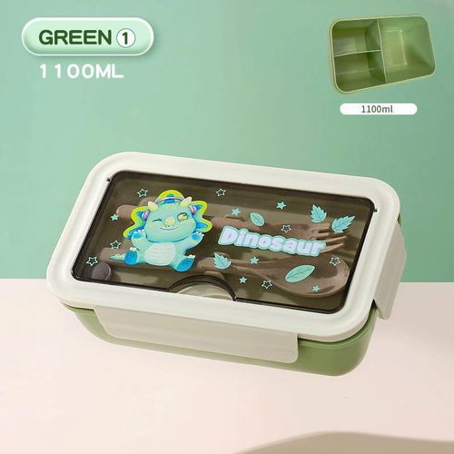 product_image_name-Generic-Lunch Box Verte Compartimentée avec Couverts-5