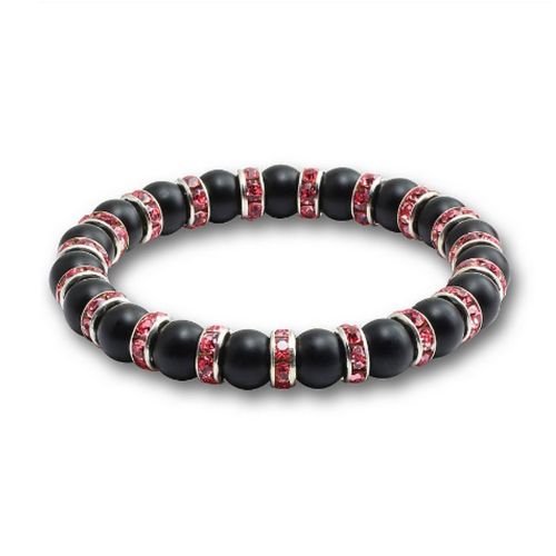 product_image_name-Generic-Agate Pierre Naturelle Noir + Cristal Rose Unisex-1