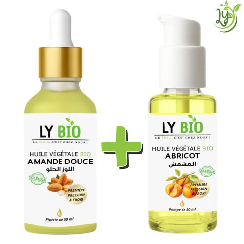 product_image_name-LY BIO-PACK HUILE AMANDE DOUCE 50ML - PIPETTE + HUILE ABRICOT 50ML - POMPE-1