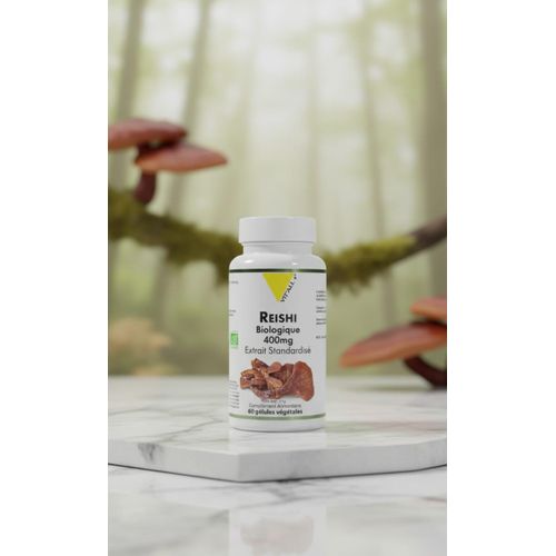product_image_name-vitall +-Vit’all+ Reishi Biologique 400mg – Extrait Standardisé – 60 Gélules Végétales-2
