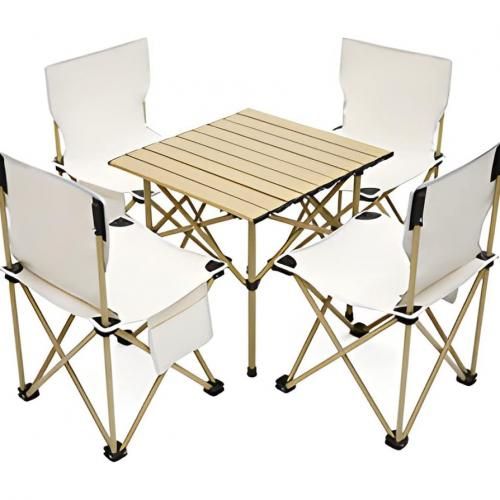 Table de camping pliable et deux chaises de camping pliables - PEARL