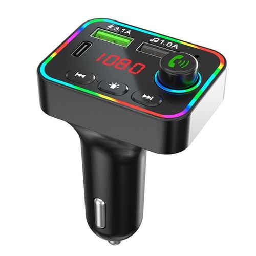 F3 Transmetteur FM Bluetooth pour voiture avec chargeur allume-cigare rapide  à prix pas cher