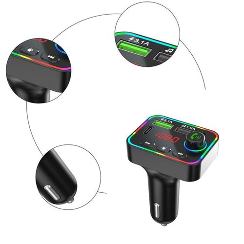 Transmetteur FM Bluetooth pour voiture avec chargeur allume-cigare