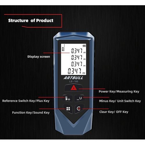 Generic Télémètre Mètre Laser numérique 50m télémètre à bande laser outil  de mesure de la Distance à prix pas cher