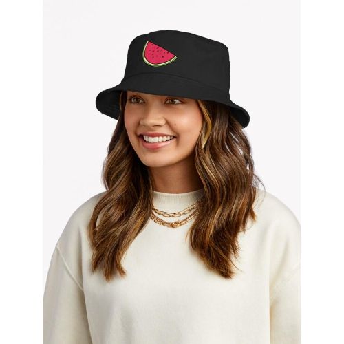 product_image_name-Generic-Modèle de pastèque en rose bob noire design personnalisé unique-2