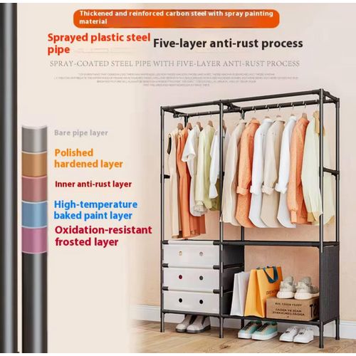 product_image_name-Generic-Porte-Vêtements Armoires,étagères Pour Vêtements et Chaussure Pliable Pour Chambre à Coucher -3