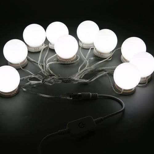 Led Lighting Miroir LED Makeup ampoules mural Hollywood Applique murale 10  ampoules à prix pas cher