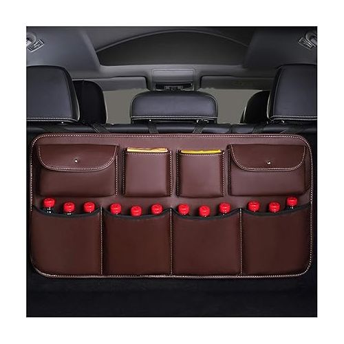 Generic Sac de rangement voiture en cuir PU pour siège arrière de