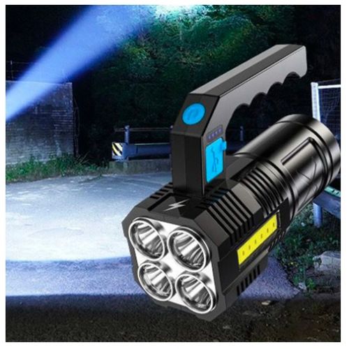 product_image_name-Generic-Lampe de poche LED Portable, lumière forte, longue portée, USB Rechargeable, batterie intégrée,-2