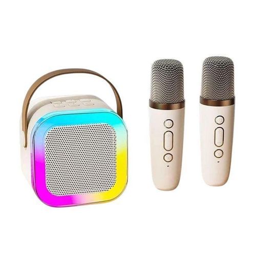 product_image_name-Generic-Mini haut-parleur Bluetooth avec 2 microphone sans fil, Enceinte Karaoké Mini avec Micro sans Fil-1