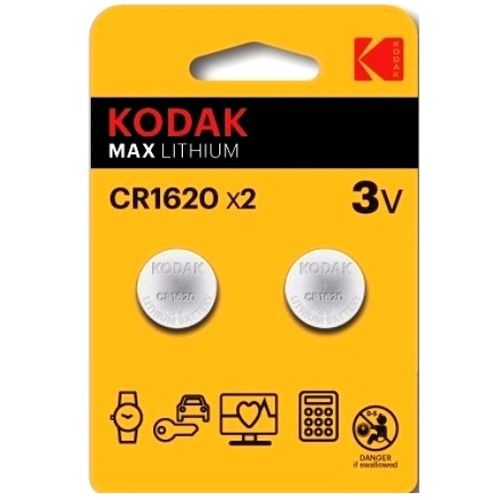 Kodak Pile Bouton CR1620 au Lithium 3 volts, CR 1620 Batterie 3V // 2  Pièces à prix pas cher