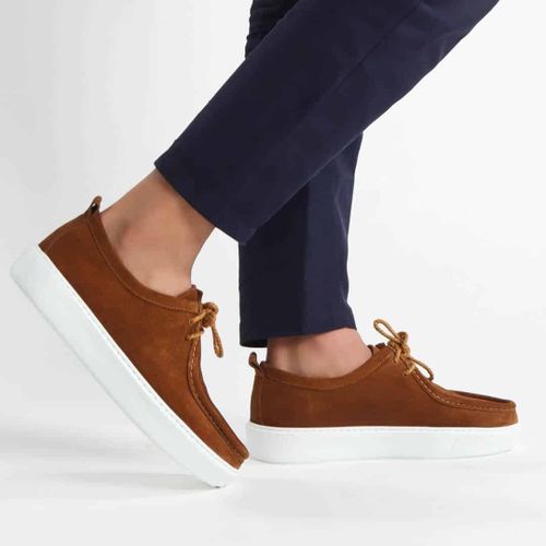 product_image_name-MaChaussure-AMER - Chaussures à lacets pour Hommes 111% Cuir en Tabac-1