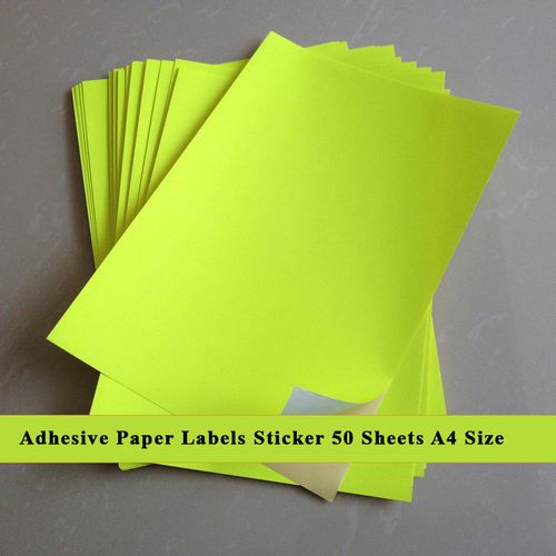 Generic Papier autocollant A4 mat Fluorescent pour imprimante à jet  d'encre, laser 50pcs à prix pas cher