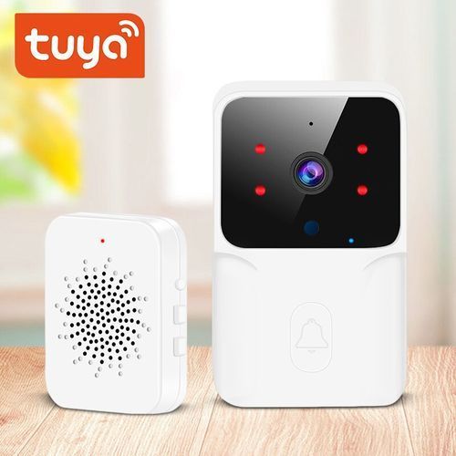 Tuya Home Security Sonnette sans fil Sonnette vidéo Smart Wifi Sonnette avec  caméra Interphone Sonnette de porte sans fil