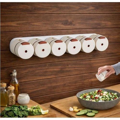 product_image_name-Generic-Organisateur mural épices,Pots à épices magnétiques, bocaux à épices avec aimant puissant, rangement épices cuisine gain de place-1