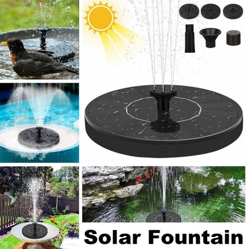 Petite Fontaine Solaire De Jardin Flottante Avec 4 Buses Pour Bain