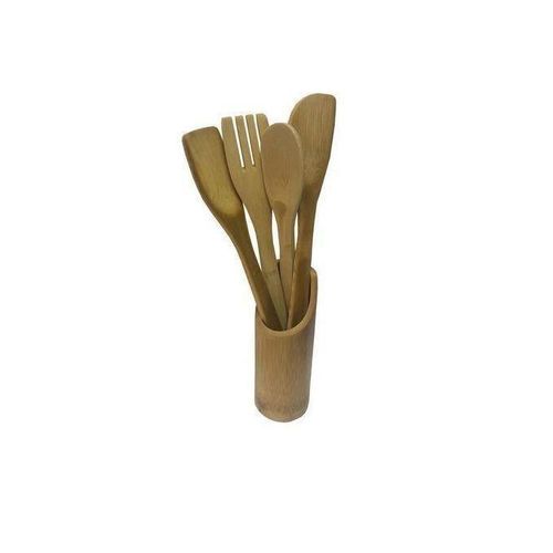 product_image_name-Generic-Set 4 Cuillères/Spatules en Bois + Support-1