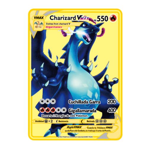 Pokemon CARTE POKEMON GOLD METAL CHARIZARD VMAX 550 à prix pas