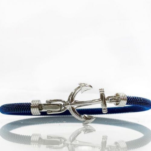 Generic bracelet homme (ancre marine) Bleu en argent 925 à prix pas cher