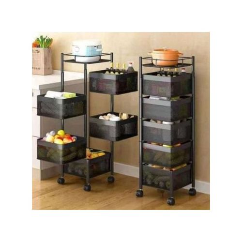 Generic Étagère De Légumes Multicouche 360 ​​° Casserole De Rangement  Traque Rotative Chariots Mobiles à prix pas cher