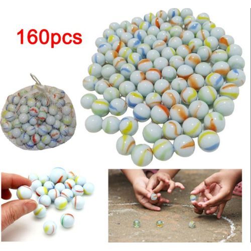 Generic Set de 160 billes zébrées blanches Belles billes pour jeux