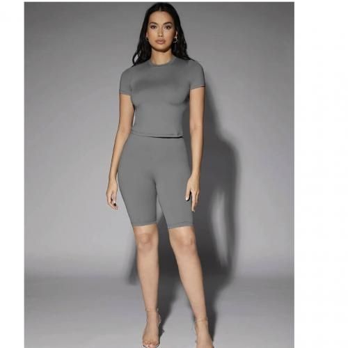 Generic Short gris extensible pour femme cycliste court prix