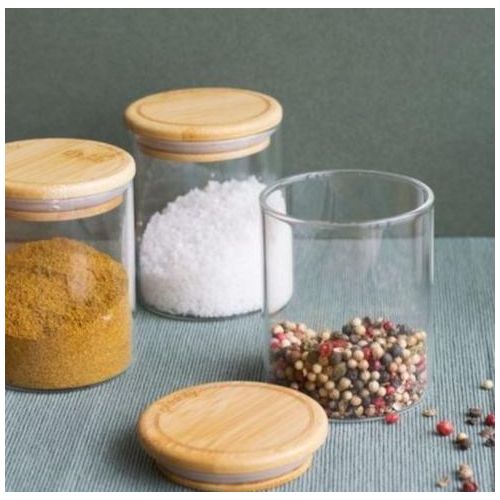 product_image_name-Generic-Ensemble de 3 bocaux en verre avec couvercles hermétiques en bambou pour épices-4