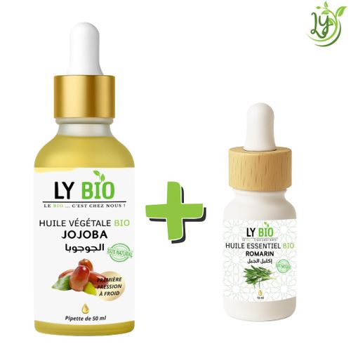 product_image_name-LY BIO-PACK HUILE JOJOBA 50ML - PIPETTE + HUILE ESSENTIEL ROMARIN 10ML-1