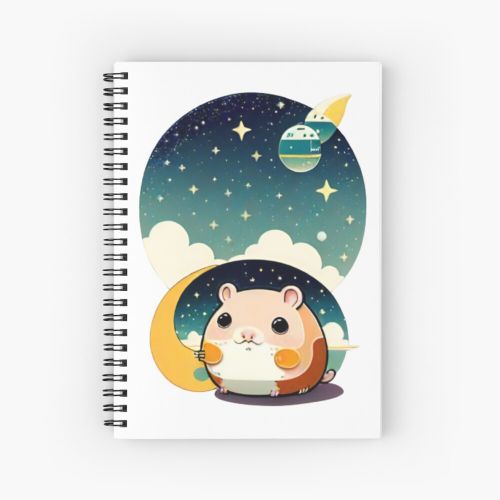 product_image_name-Generic-Mouse Pig in Space Spiral Notebook - Bloc note-1