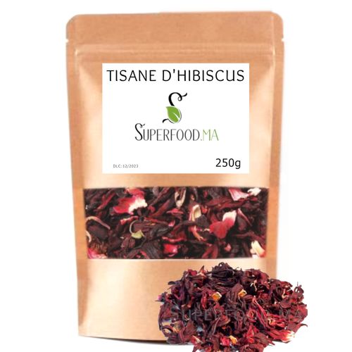 Fleurs d'Hibiscus séchées Bissap bio et naturelle qualité supérieure