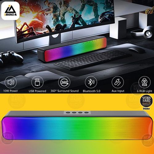 iboga Barre de Son Bluetooth PC TV Enceinte Bluetooth Haut Parleur PC  Soundbar à prix pas cher