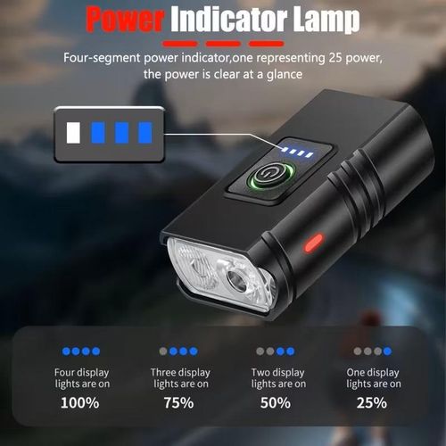 Éclairage Avant Vélo HAOCEE – Certifié StVZO, Rechargeable USB Type-C, 100 Lux, IPX5, 3 Modes
