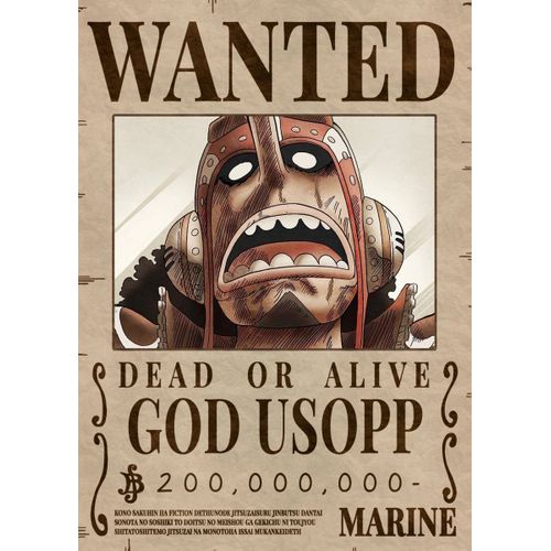 product_image_name-Generic-Usopp Bounty Wanted Poster Poster Chambre Haute Qualité-1