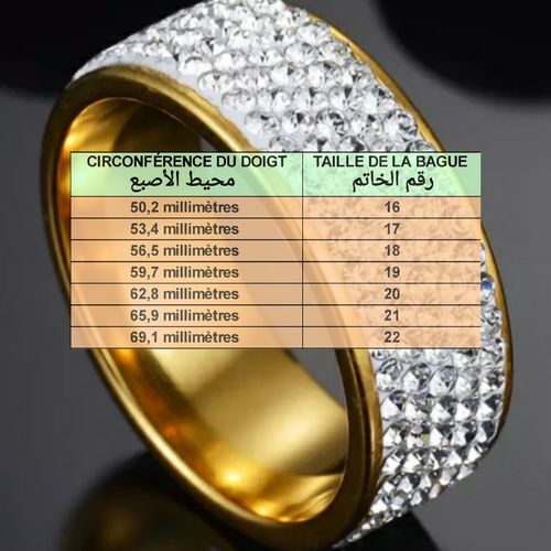 Bague femme deals taille 65