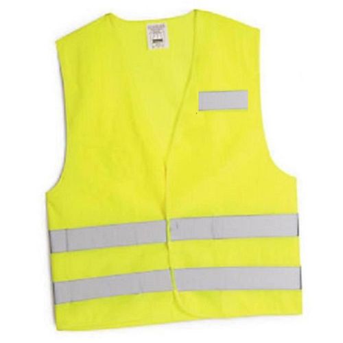 Generic GILET JAUNE FLUO SANS MANCHE REFLECHISSANT SECURITE PIETON, VELO,  MOTO, VEHICULE à prix pas cher