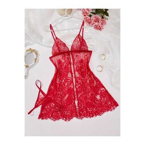 Generic Nuisette en dentelle ouvert avec string rouge a prix pas cher Jumia Maroc